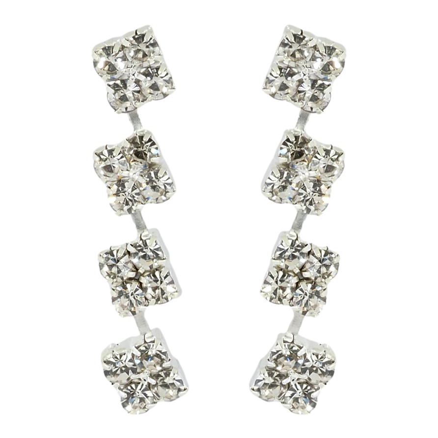 Сережки пусети Підвіски із стразами фото №1