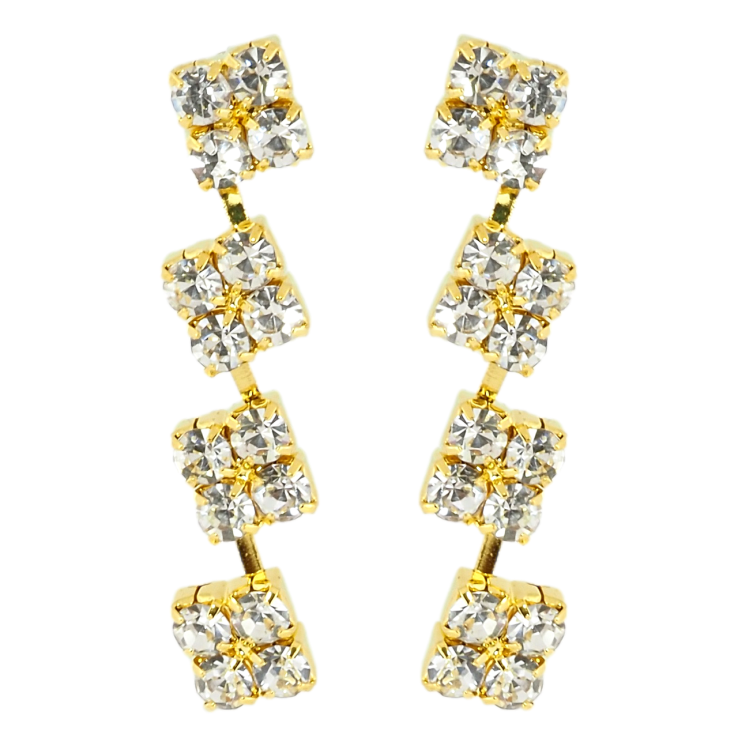 Сережки пусети Підвіски із стразами фото №10