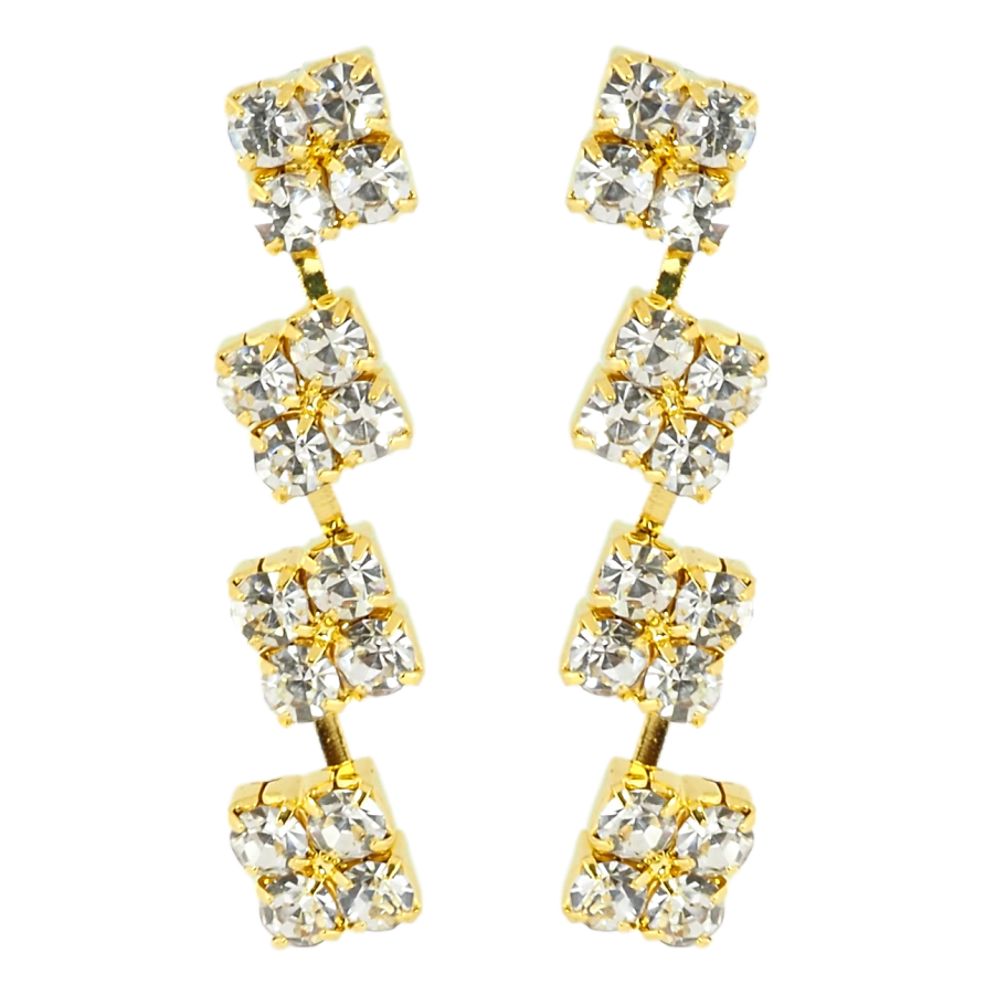 Сережки пусети Підвіски із стразами фото №1 Сережки пусети Підвіски із стразами фото №1