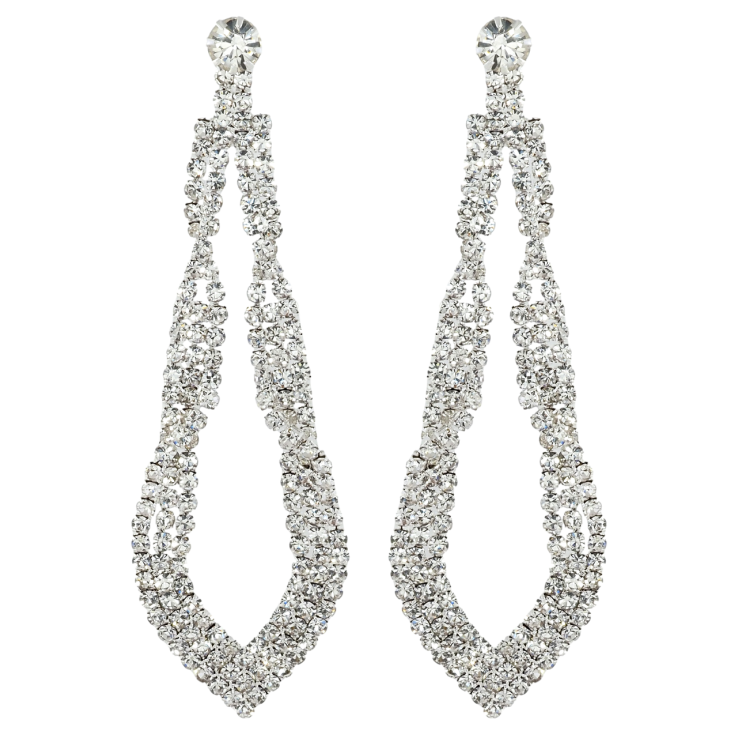 Сережки пусети Підвіски зі стразами фото №21