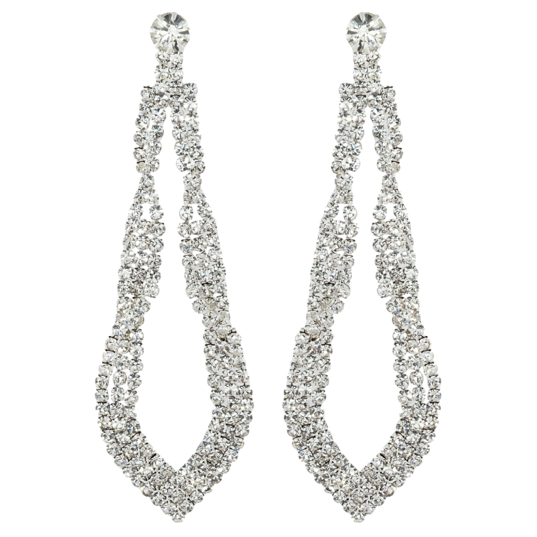 Сережки пусети Підвіски зі стразами фото №2 Сережки пусети Підвіски зі стразами фото №2