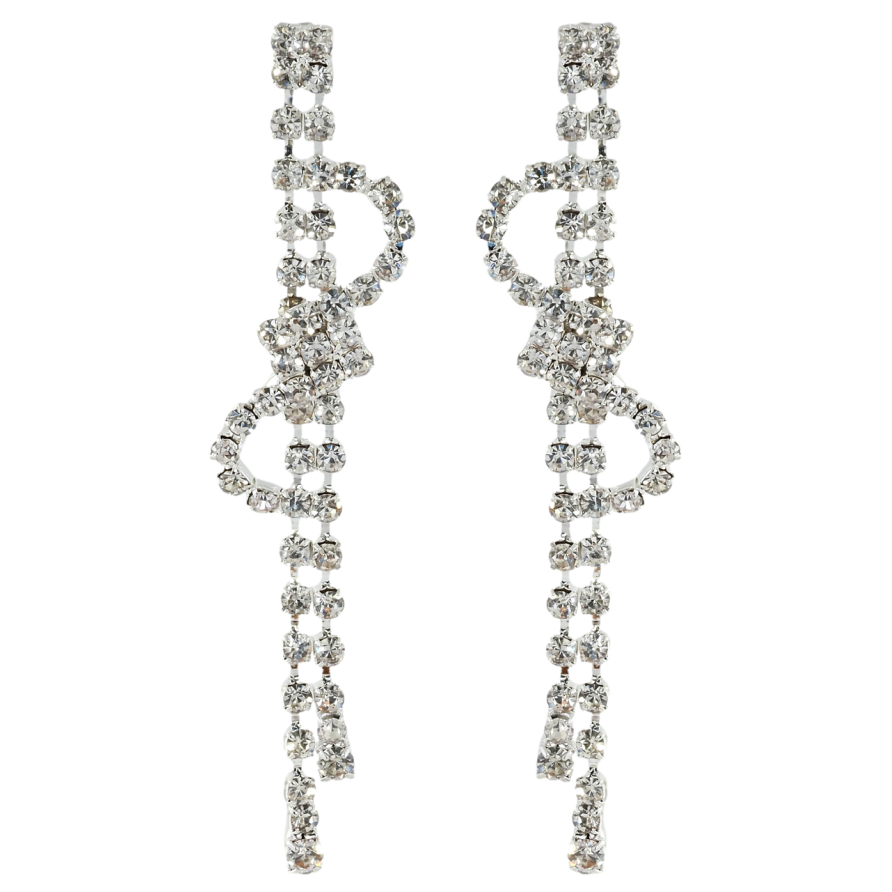 Сережки пусети Підвіски зі стразами фото №1