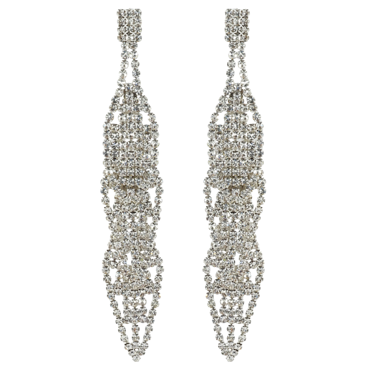 Сережки пусети Декоративні підвіски зі стразами фото №20