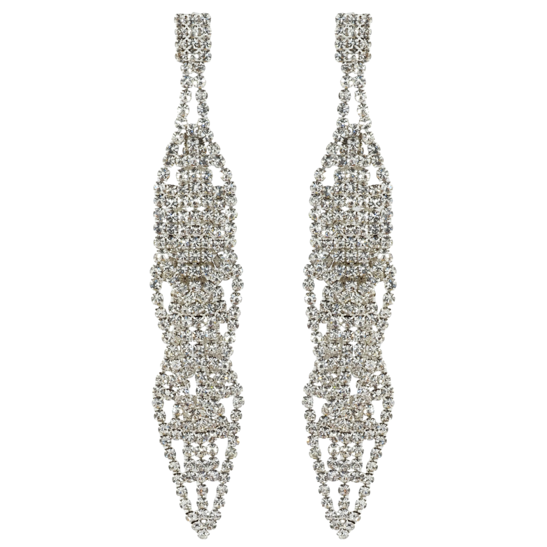 Сережки пусети Декоративні підвіски зі стразами фото №1 Сережки пусети Декоративні підвіски зі стразами фото №1