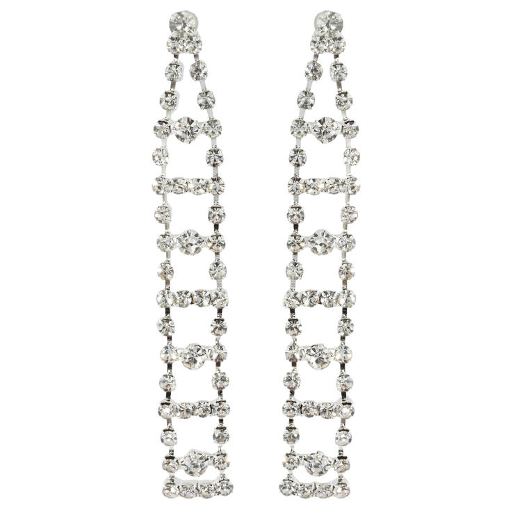 Сережки пусети Декоративні підвіски зі стразами фото №4 Сережки пусети Декоративні підвіски зі стразами фото №4