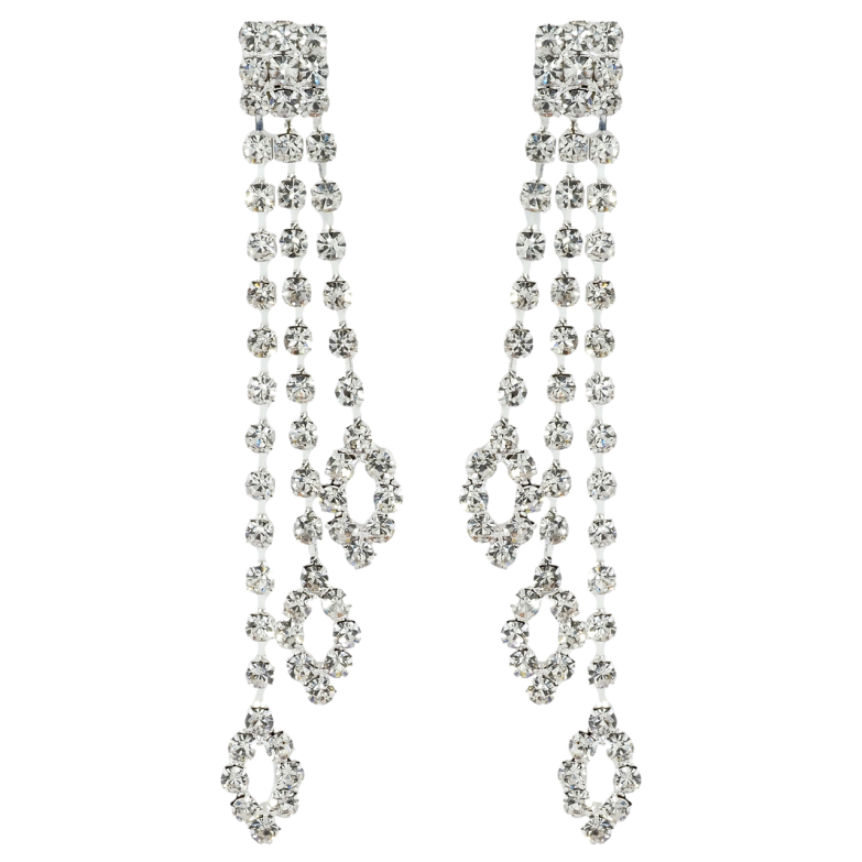 Сережки пусети Декоративні підвіски зі стразами фото №1 Сережки пусети Декоративні підвіски зі стразами фото №1