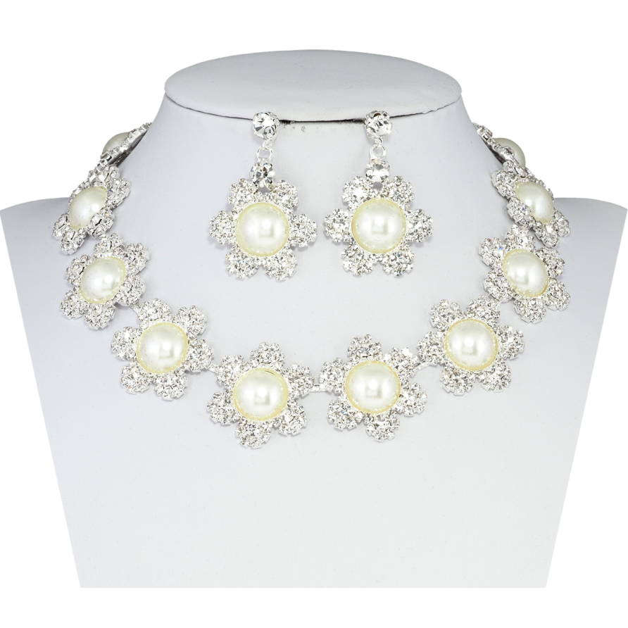 Набір Кольє Сережки Інкрустація стразами довжина кольє 33-45см х 25мм фото №1 Набір Кольє Сережки Інкрустація стразами довжина кольє 33-45см х 25мм фото №1