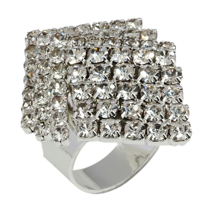 Каблучка Ромб зі стразами вільний розмір фото №14 Каблучка Ромб зі стразами вільний розмір фото №14