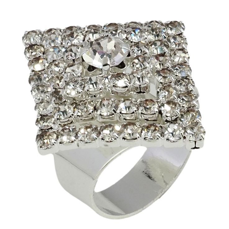 Каблучка Ромб зі стразами вільний розмір фото №17 Каблучка Ромб зі стразами вільний розмір фото №17