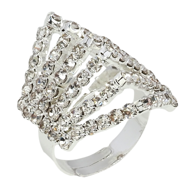 Каблучка Декоративний купол зі стразами вільний розмір фото №24 Каблучка Декоративний купол зі стразами вільний розмір фото №24