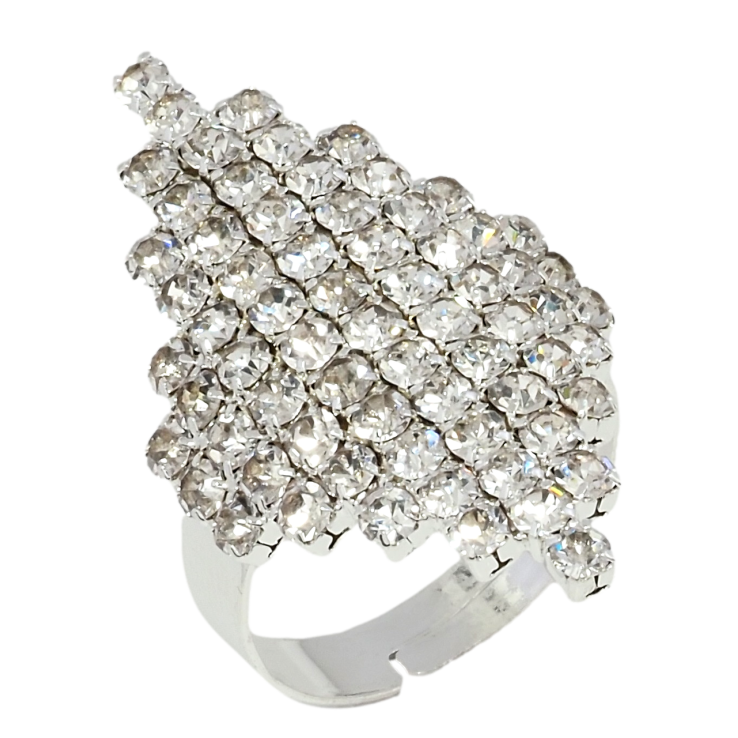 Каблучка Декоративний ромб зі стразами вільний розмір фото №22 Каблучка Декоративний ромб зі стразами вільний розмір фото №22