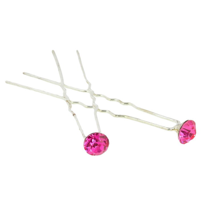 Шпилька для волосся Рожевий кристал ø 8мм (ціна за одну штуку) фото №4