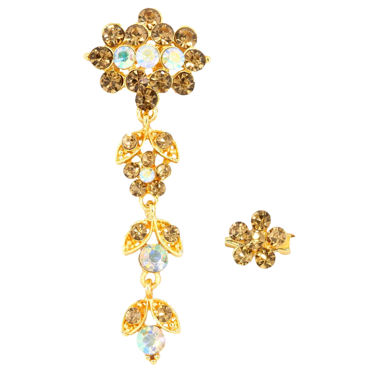 Брошь Две броши с золотистыми стразами фото №22