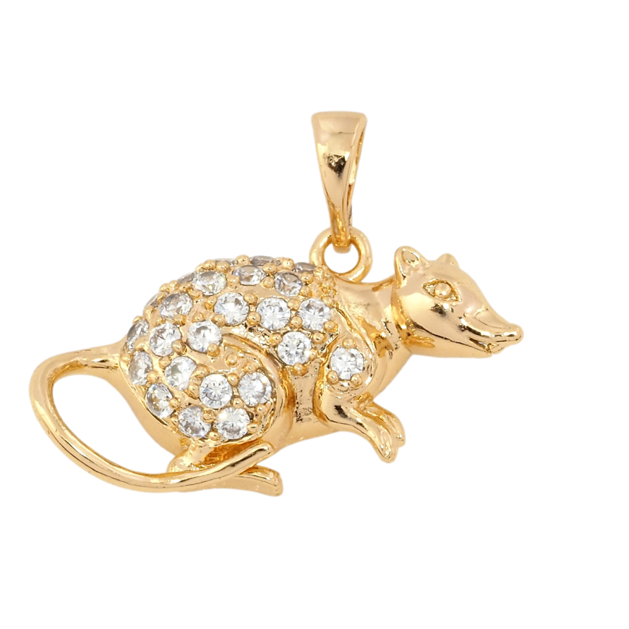 Кулон Xuping Позолота 18K Пацюк для ланцюжка до 5мм фото №1