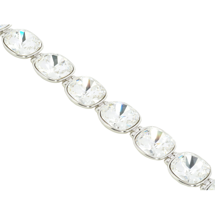 Браслет Xuping цвет Родий с кристаллами Swarovski Прозрачные Кристаллы доп.замок два размера 16-18,5см х фото №1