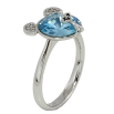Кольцо Xuping цвет Родий с кристаллами Swarovski Мишка кристалл Aquamarine фото №2