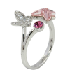 Каблучка Xuping колір Родій з кристалами Swarovski Метелики з кристалом Rose та Fuchsiaр.17-18 вільний розмір фото №2