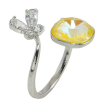 Каблучка Xuping колір Родій з кр-ми Swarovski Кристал Sunshine Delite з метеликом фото №2