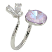 Кольцо Xuping цвет Родий с кр-ми Swarovski Кристалл Lavender Delite с бабочкой фото №2