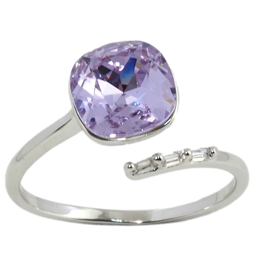 Кольцо Xuping цвет Родий с кр-ми Swarovski Кристалл Provence Lavender с кристаллами фото №1