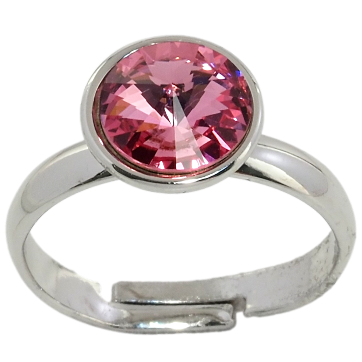 Кольцо Xuping цвет Родий с кристаллами Swarovski Кристалл Rose ø 10мм фото №8