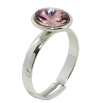 Кольцо Xuping цвет Родий с кристаллами Swarovski Кристалл Amethyst ø 10мм фото №2
