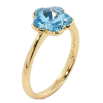 Кольцо Xuping цвет 18K с кристаллами Swarovski Голубой Цветок фото №2