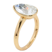 Кольцо Xuping цвет 18K с кристаллами Swarovski Капля Clear Crystal 15х11мм; фото №2