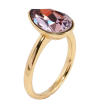 Кольцо Xuping цвет 18K с кристаллами Swarovski Кристалл капля Amethyst 15х11мм; фото №2