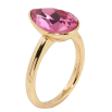 Кольцо Xuping цвет 18K с кристаллами Swarovski Кристалл капля Rose 15х11мм; фото №2