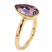 Кольцо Xuping цвет 18K с кристаллами Swarovski Кристалл капля Light Amethyst 15х11мм; фото №2