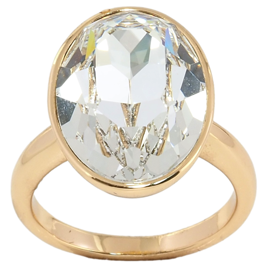 Каблучка Xuping колір 18K із кристалами Swarovski Кристал Clear 19 х 14мм фото №1