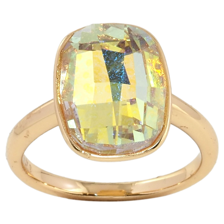 Кольцо Xuping цвет 18K с кристаллами Swarovski Кристалл Light Topaz,15х12мм фото №11