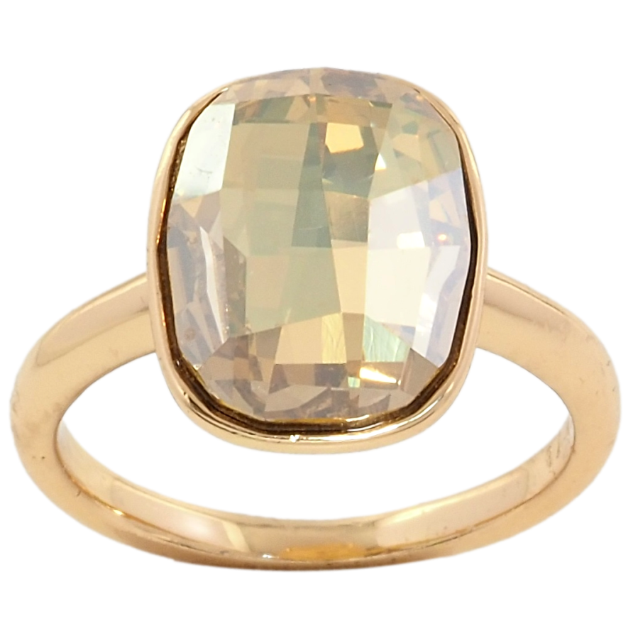 Кольцо Xuping цвет 18K с кристаллами Swarovski Кристалл Topaz,15х12мм фото №1