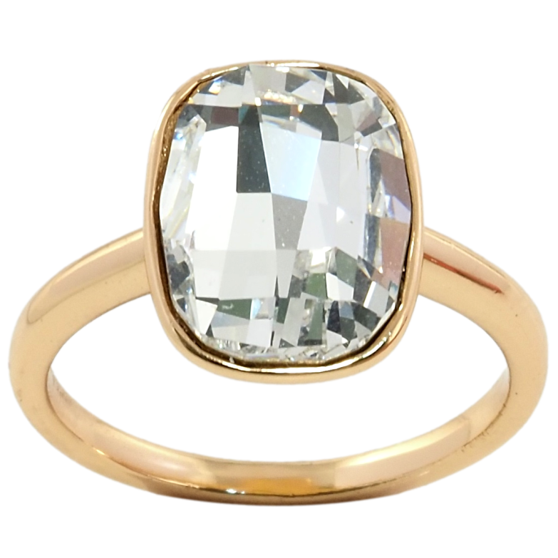 Кольцо Xuping цвет 18K с кристаллами Swarovski Кристалл Clear, 15х12мм фото №1