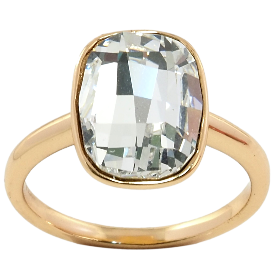 Кольцо Xuping цвет 18K с кристаллами Swarovski Кристалл Clear, 15х12мм фото №1