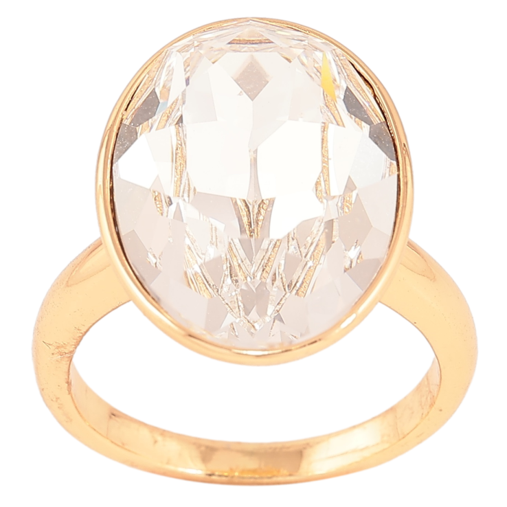 Кольцо Xuping цвет 18K с кристаллами Swarovski Кристалл Clear Прозрачный 19х15мм фото №13