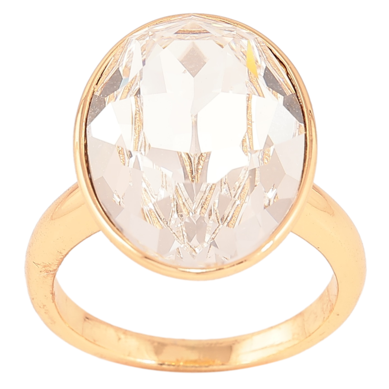 Кольцо Xuping цвет 18K с кристаллами Swarovski Кристалл Clear Прозрачный 19х15мм фото №1