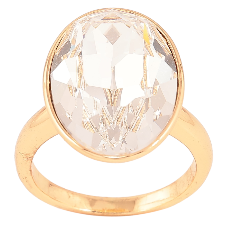 Кольцо Xuping цвет 18K с кристаллами Swarovski Кристалл Clear Прозрачный 19х15мм фото №1