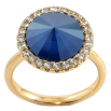 Кольцо Xuping цвет 18K с кр-ми Swarovski Кристалл Royal Blue ø 16мм фото №2