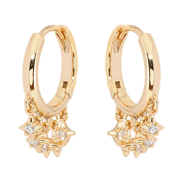 Сережки Xuping Позолота 18K підвіски на колечках Зірки фото №18