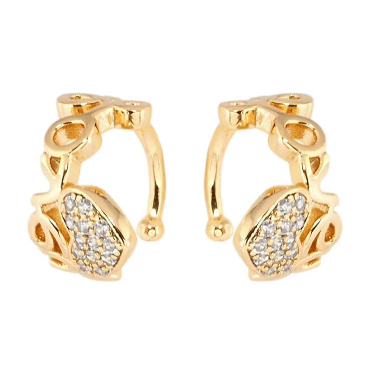 Серьги Xuping Позолота 18K каффы Love фото №18 Серьги Xuping Позолота 18K каффы Love фото №18