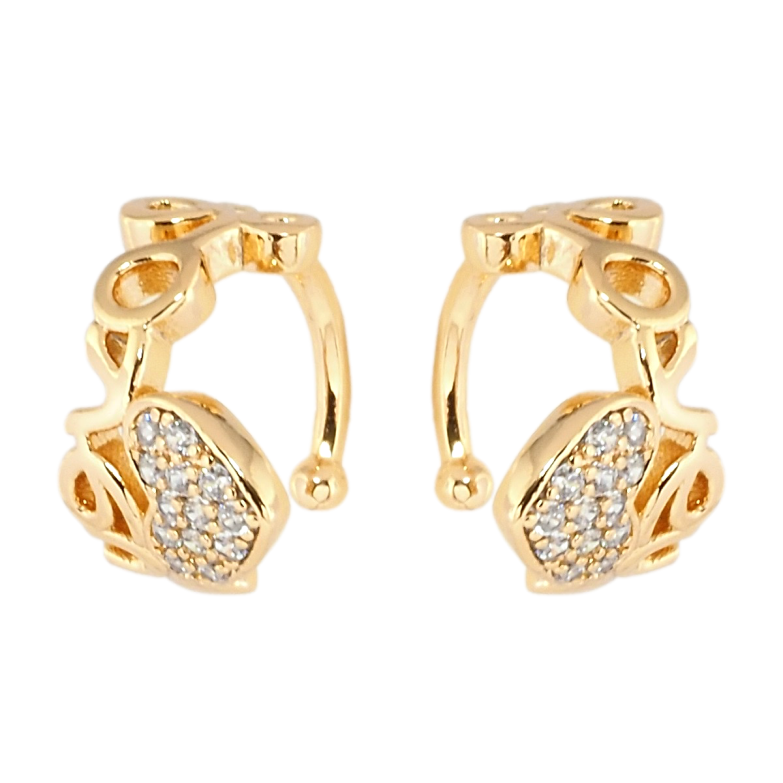 Сережки Xuping Позолота 18K кафи Love фото №1