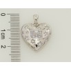 Кулон Xuping Родій Серце з зірковим візерунком та цирконієм для ланцюжка до 2мм фото №2
