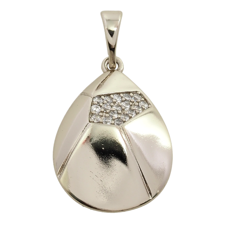 Кулон Xuping Родий Капелька с цирконием для цепочки до 5мм фото №1