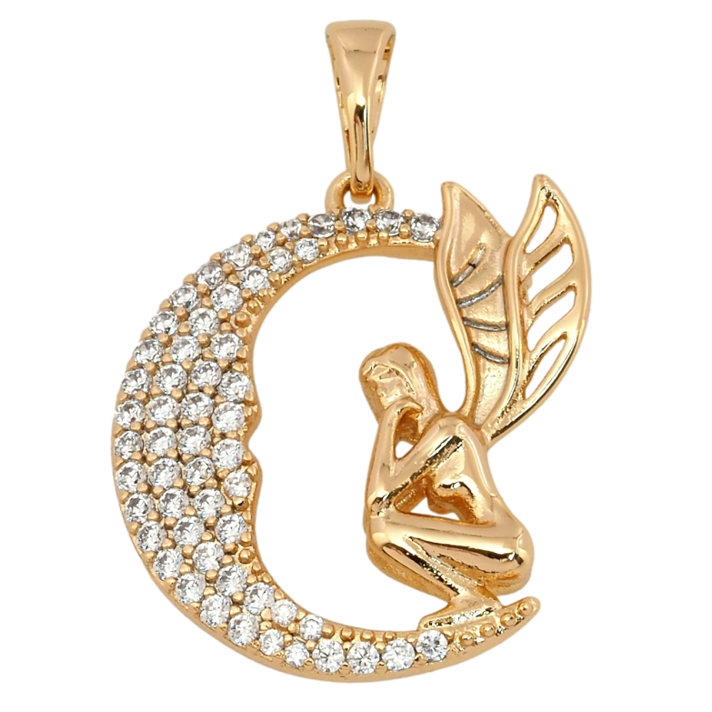 Кулон Xuping Позолота 18K Фея на Луне для цепочки до 5мм фото №2