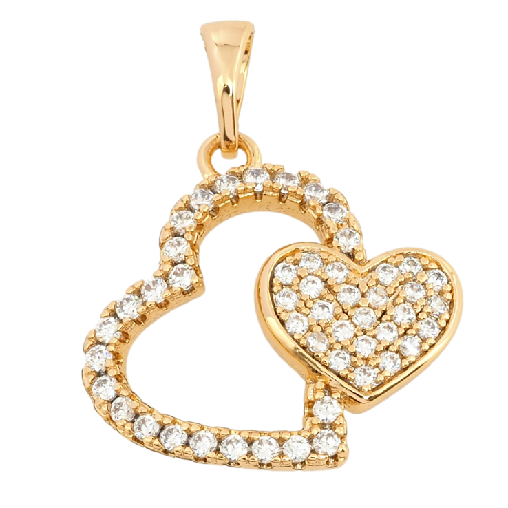 Кулон Xuping Позолота 18K Сердечки з цирконієм для ланцюжка до 5мм фото №24