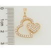 Кулон Xuping Позолота 18K Сердечки з цирконієм для ланцюжка до 5мм фото №2