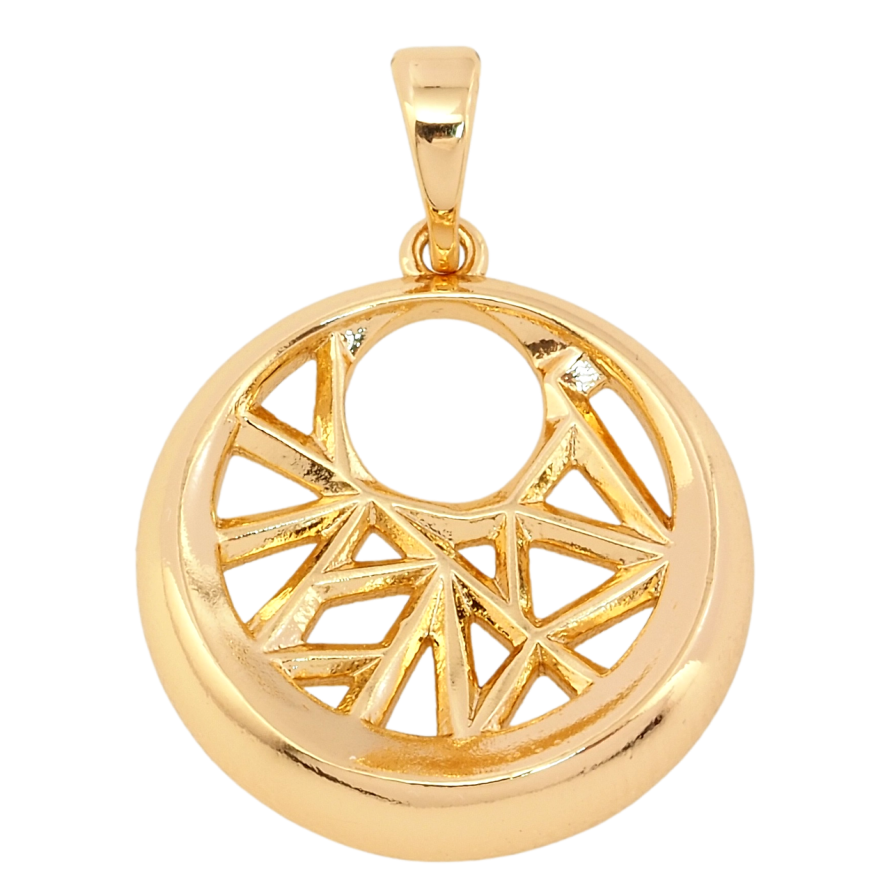 Кулон Xuping Позолота 18K Декоративний різьблений візерунок для ланцюжка до 5мм фото №1