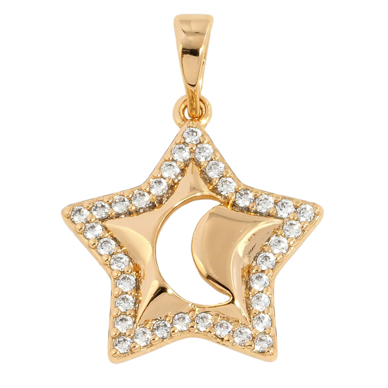 Кулон Xuping Позолота 18K Звезда с Луной для цепочки до 5мм фото №20